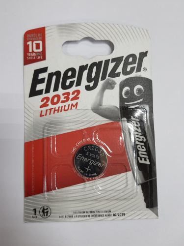 Батарейки мини Lithium CR2032, упаковка 1 шт.  ENERGIZER